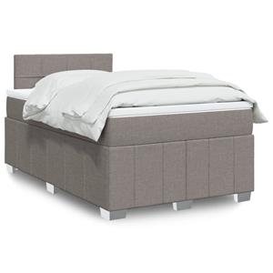 VidaXL Boxspring met matras stof taupe 120x190 cm