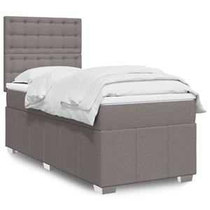 VidaXL Boxspring met matras stof taupe 90x190 cm