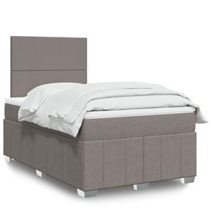 VidaXL Boxspring met matras stof taupe 120x190 cm