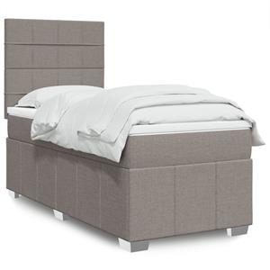 VidaXL Boxspring met matras stof taupe 90x190 cm