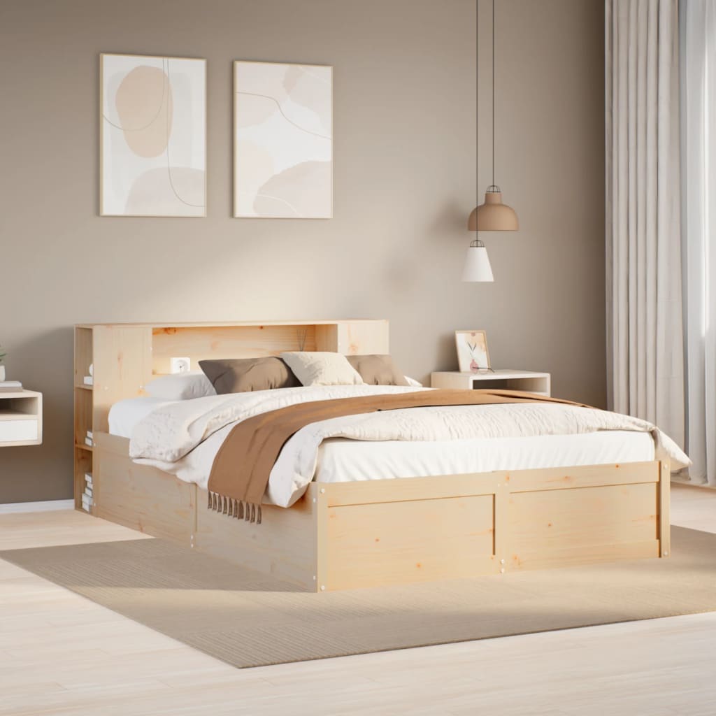 VidaXL Bedframe zonder matras massief grenenhout 120x190 cm