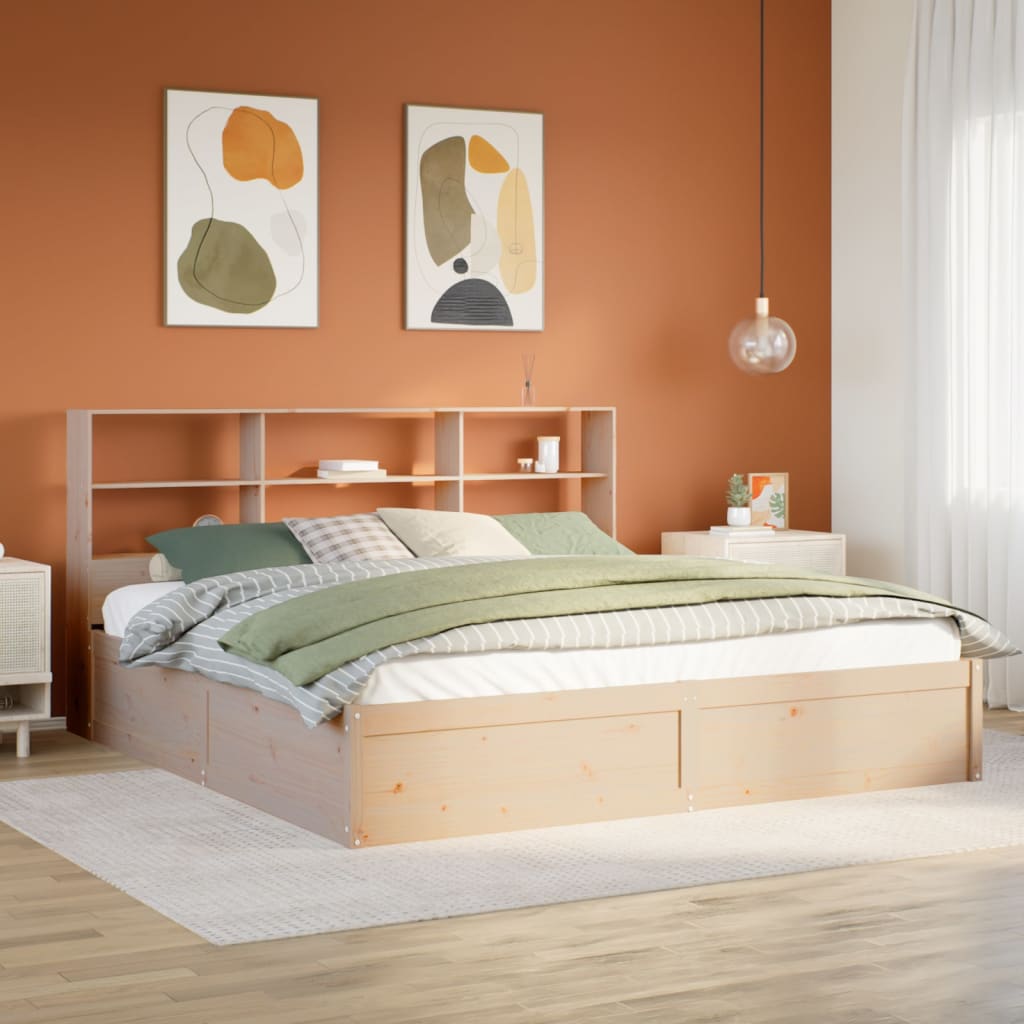 VidaXL Bedframe zonder matras massief grenenhout 180x200 cm