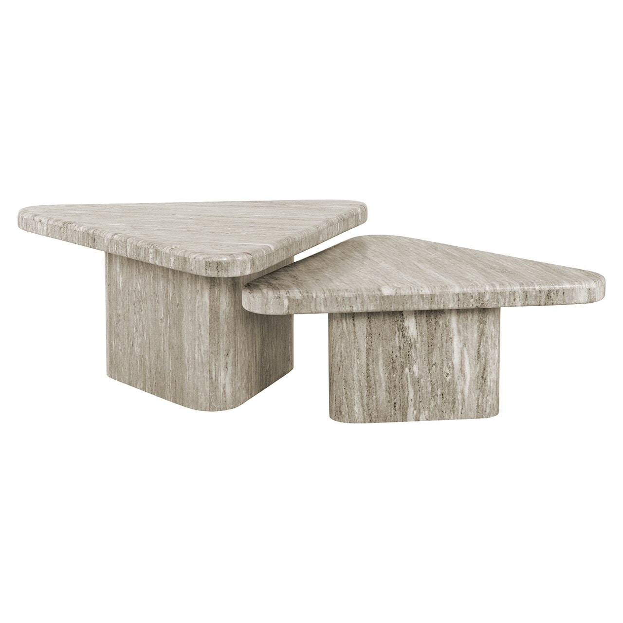 Richmond Interiors Richmond Salontafel Dwayne Marmer, Set van 2 stuks - Wit