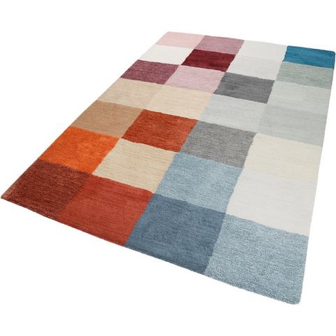 Esprit Vloerkleed Loft ruit Woonkamer, multicolour geruit, zeer zachte pool, dichtgeweven, robuust