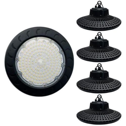 SILAMP Highbay Ufo 150w Ip65 Zwart Industriële Hanglamp (5 Stuks) Neutraal Wit 4000k