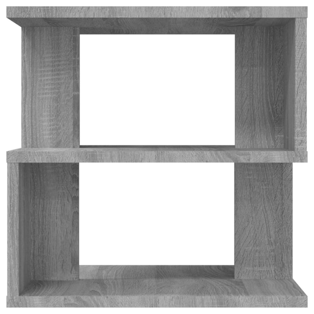 vidaXL Bijzettafel 40x40x40 cm bewerkt hout grijs sonoma eikenkleurig