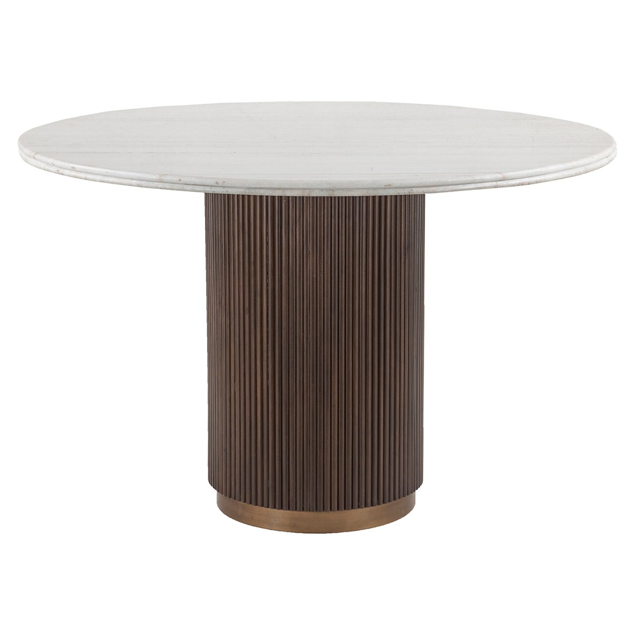 Richmond Interiors Richmond Ronde Eettafel Mayfield Marmer en mangohout - Bruin