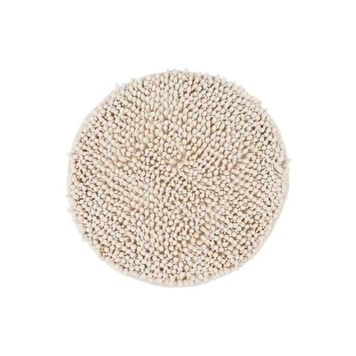 Muratap Badmat - Fluffy Badmat - Creme - 55 Cm - Rond - Hoogpolig - Badkamer Tapijt