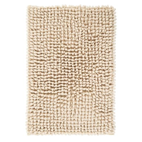 Muratap Badmat - Fluffy Badmat - Creme - 40x60 Cm - Hoogpolig - Badkamer Tapijt