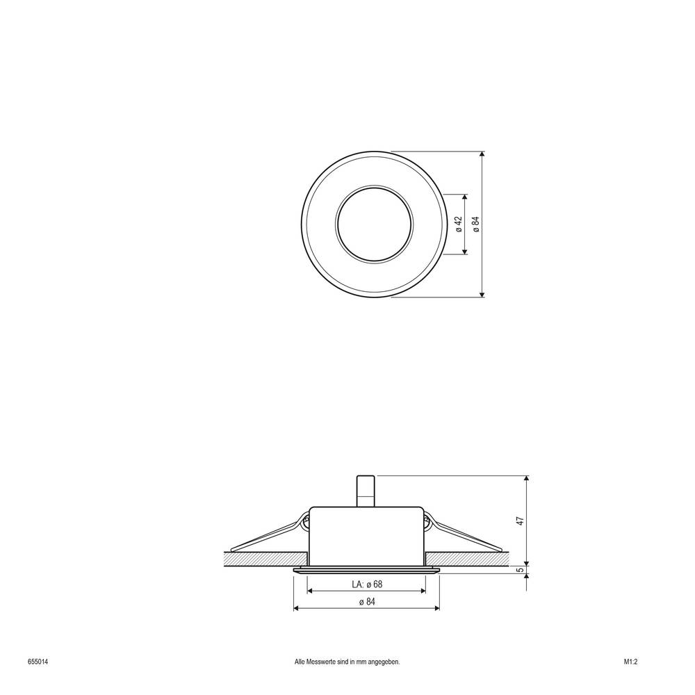 EVN 655014 655014 Inbouwring Halogeen Zonder 50 W Chroom