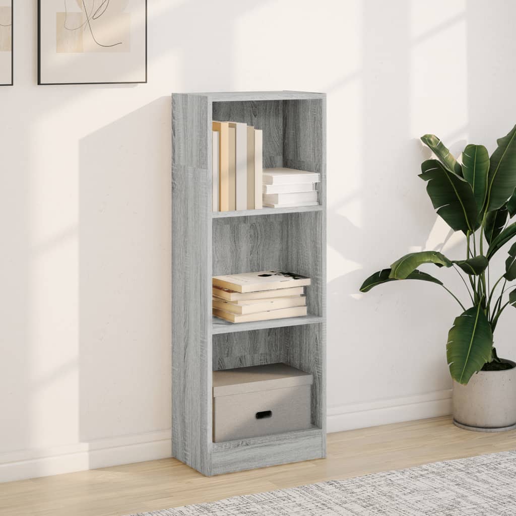 vidaXL Boekenkast 40x24x109 cm bewerkt hout grijs sonoma eikenkleurig