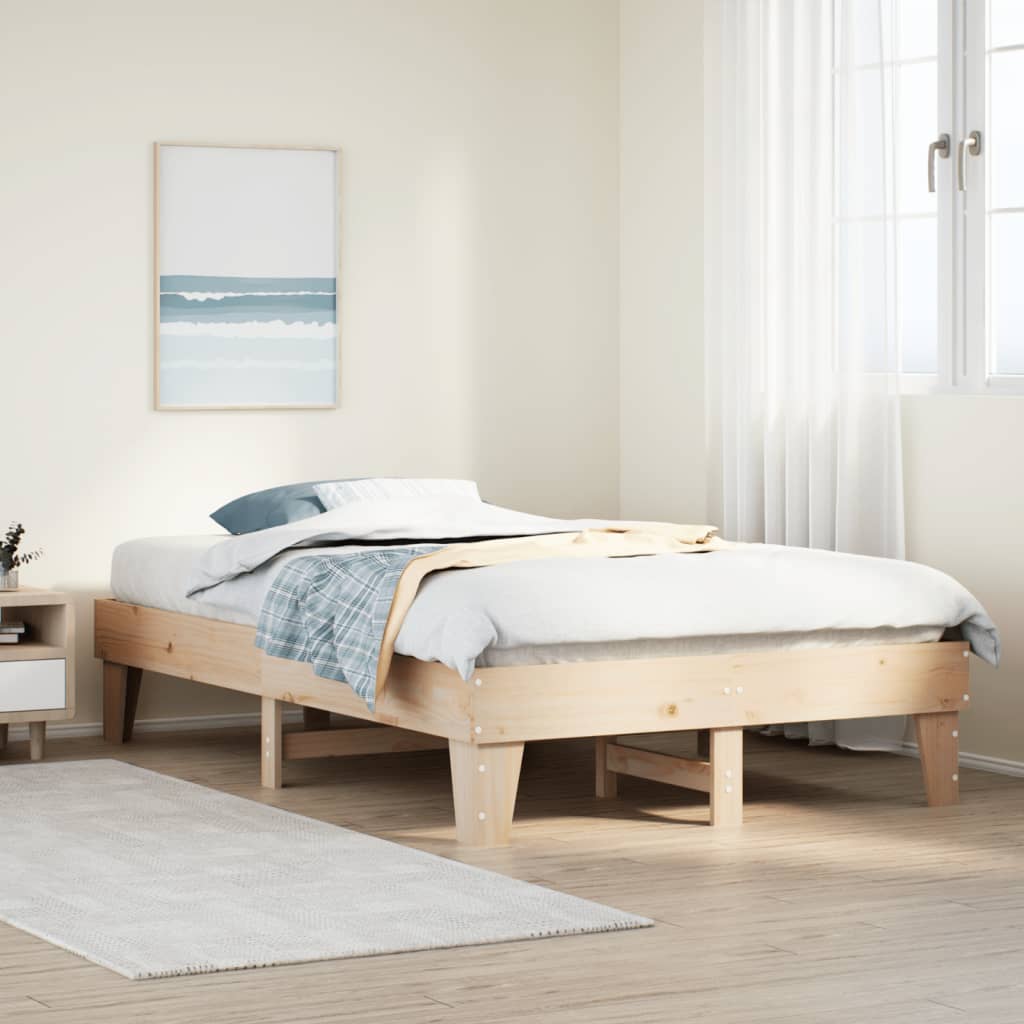 VidaXL Bedframe zonder matras massief grenenhout 120x200 cm