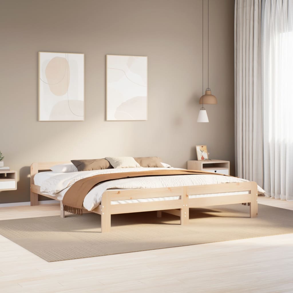 VidaXL Bedframe zonder matras massief grenenhout 180x200 cm