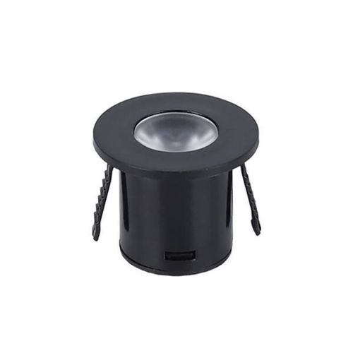 SILAMP Mini Led Inbouwspot 1w 90° Rond Zwart Warm Wit 2300k 3500k