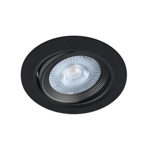 SILAMP Verstelbare Ledinbouwspot 5w Rond Zwart Smd Warm Wit 2300k 3500k