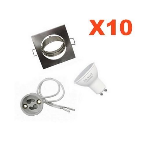 SILAMP Inbouw Gu10 Ledspotset Met 6w Ledlamp (pak Van 10) Neutraal Wit 4000k 5500k