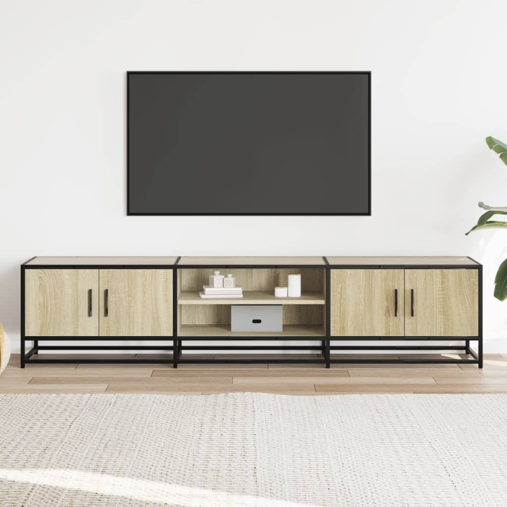 vidaXL Tv-meubel 180x35x41 cm bewerkt hout sonoma eikenkleurig