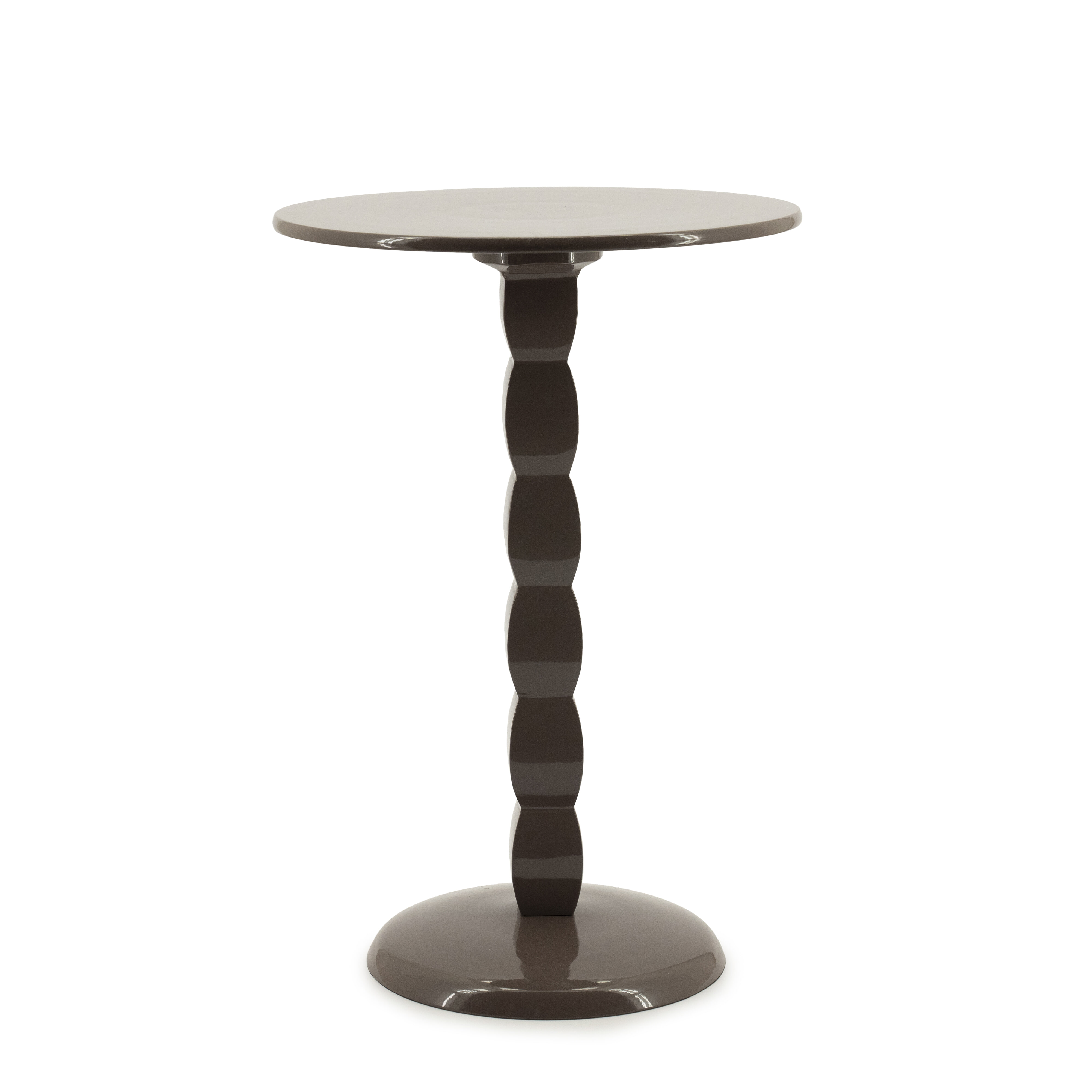 By-Boo Ronde Bijzettafel Prinz 37cm - Donker Taupe