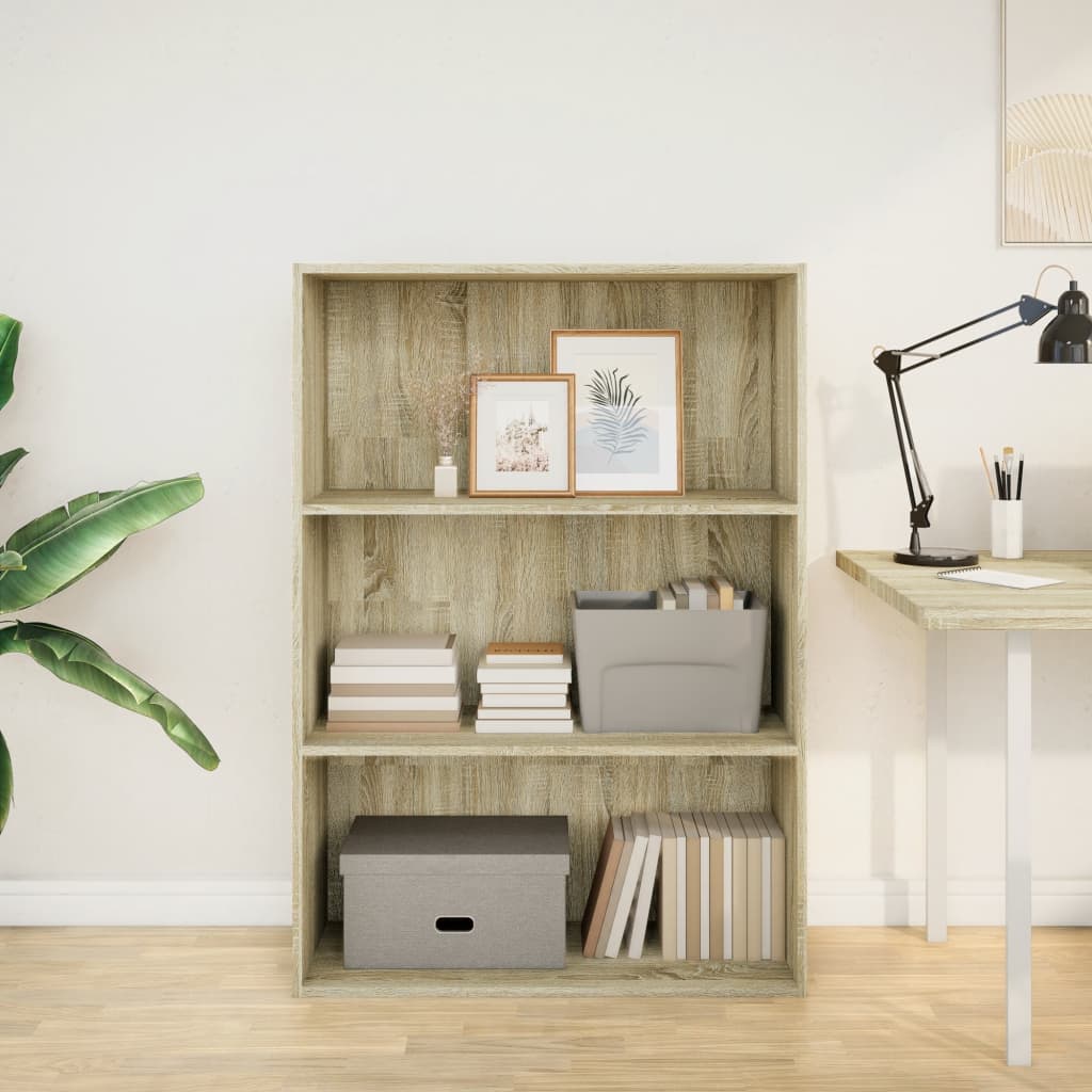 vidaXL Boekenkast 80x30x114 cm bewerkt hout sonoma eikenkleurig