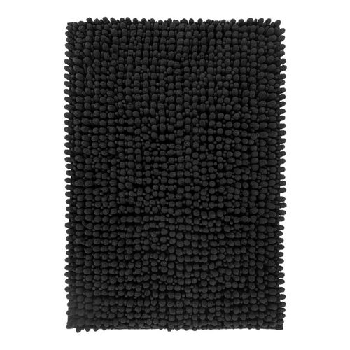 Muratap Badmat - Fluffy Badmat - Zwart - 40x60 Cm - Hoogpolig - Badkamer Tapijt