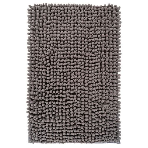 Muratap Badmat - Fluffy Badmat - Grijs - 40x60 Cm - Hoogpolig - Badkamer Tapijt