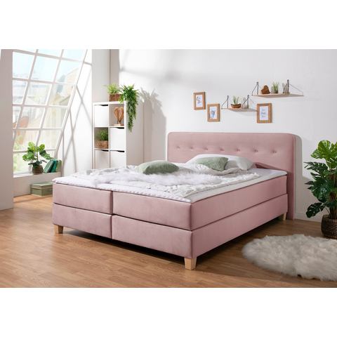 Home affaire Boxspring Fargo in extra lang 220 cm, met topmatras, 3 uitvoeringen, 4, breedten