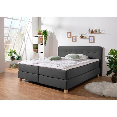 Home affaire Boxspring Fargo in extra lang 220 cm, met topmatras, 3 uitvoeringen, 4, breedten