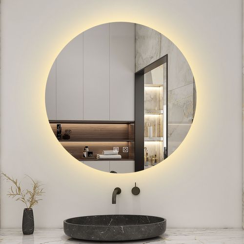 AICA SANITAIRE Aica Ronde Led-spiegel 60 Cm, Driekleur + Geheugen + Dimbaar