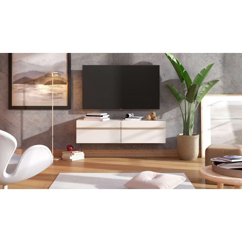 INOSIGN Tv-meubel Arles Lowboard, Breite 128 cm, TV-Schrank, TV-Ständer, Wandmontage