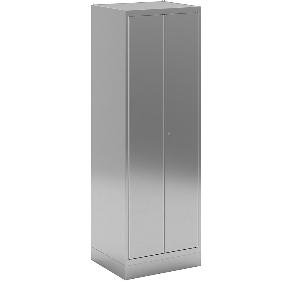 Multifunctionele kast van roestvast staal, dossier-/magazijnkast, h x b x d = 1800 x 600 x 500 mm