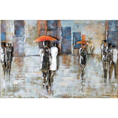 GILDE GALLERY Metalen artprint Kunstobject Rainy Day (1 stuk)