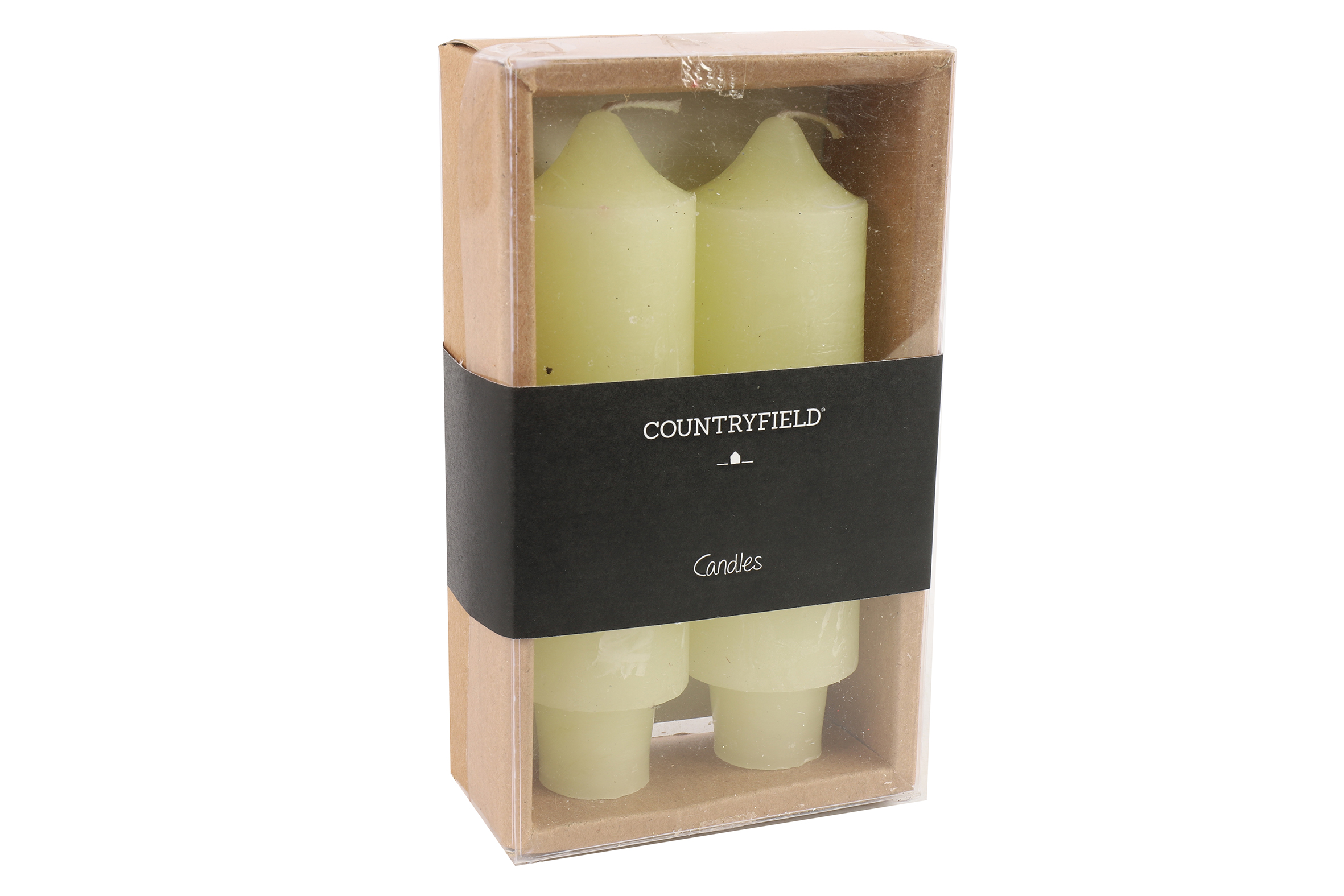 Countryfield Kaars dia. 3,5 cm, hoogte: 12,5 cm Vela 2 stuks creme - 