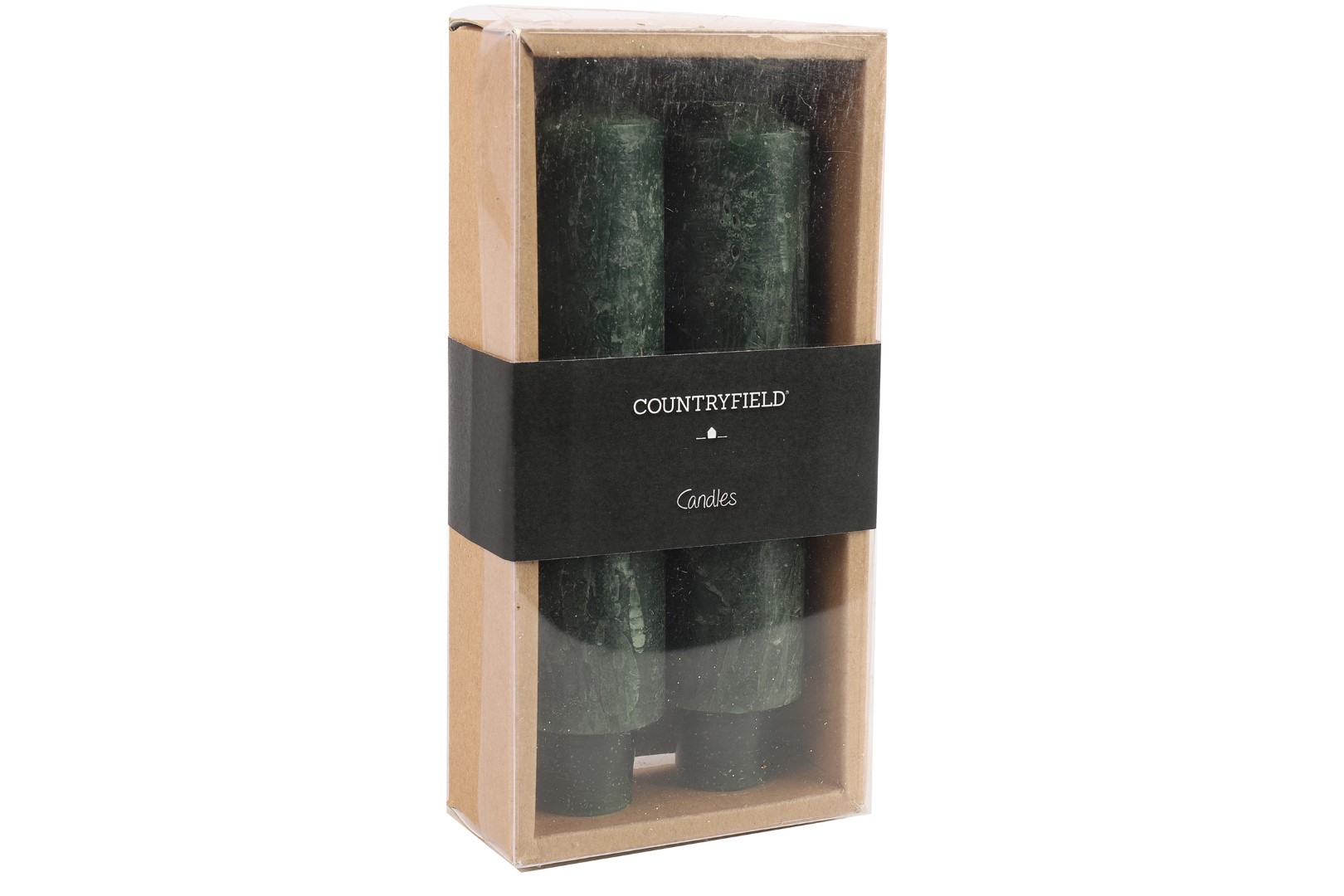 Countryfield Kaars dia. 3,5 cm, hoogte: 15,5 cm Vela 2 stuks donkergroen - 