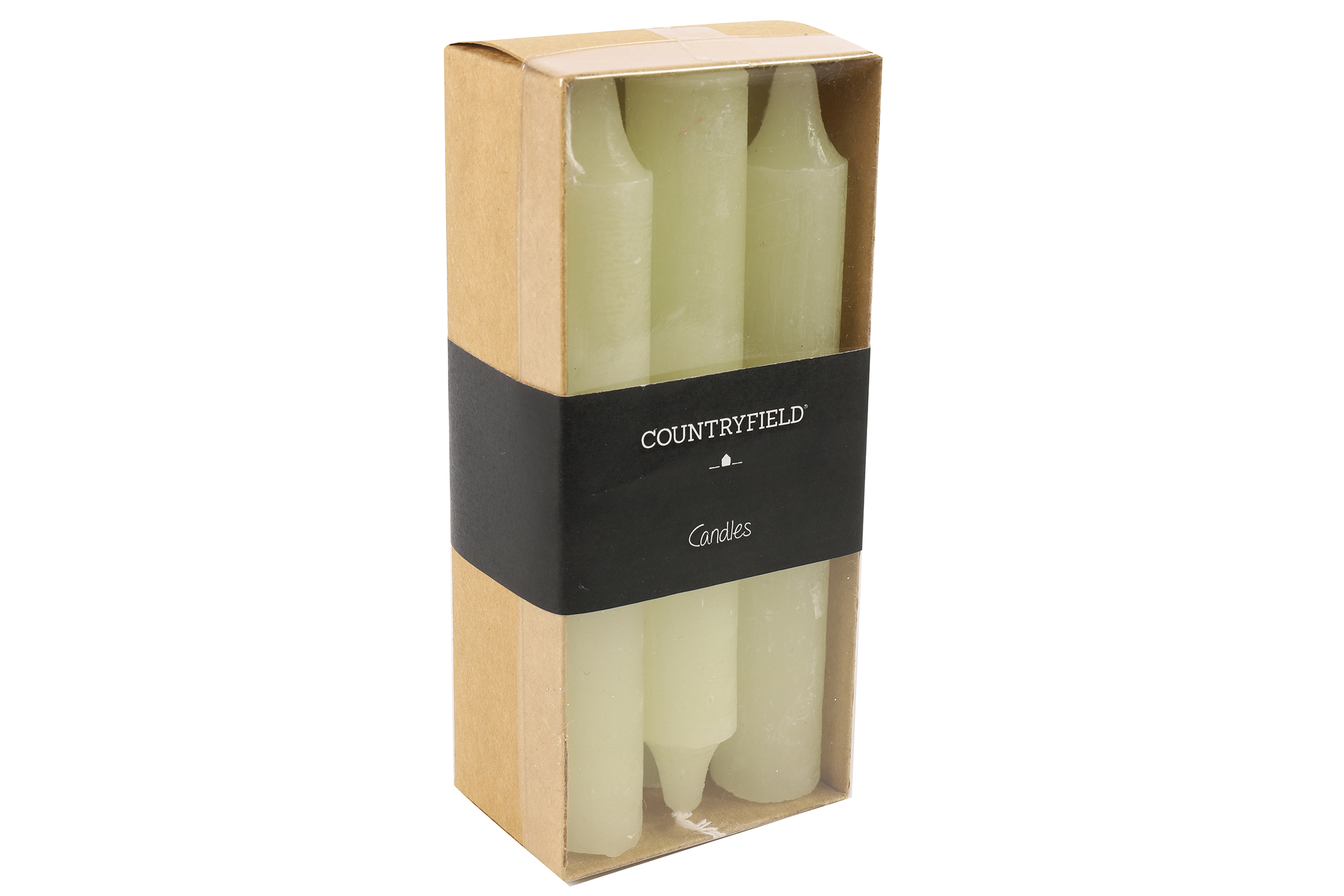 Countryfield Kaars dia. 2 cm, hoogte: 14 cm Vela 6 stuks creme - 