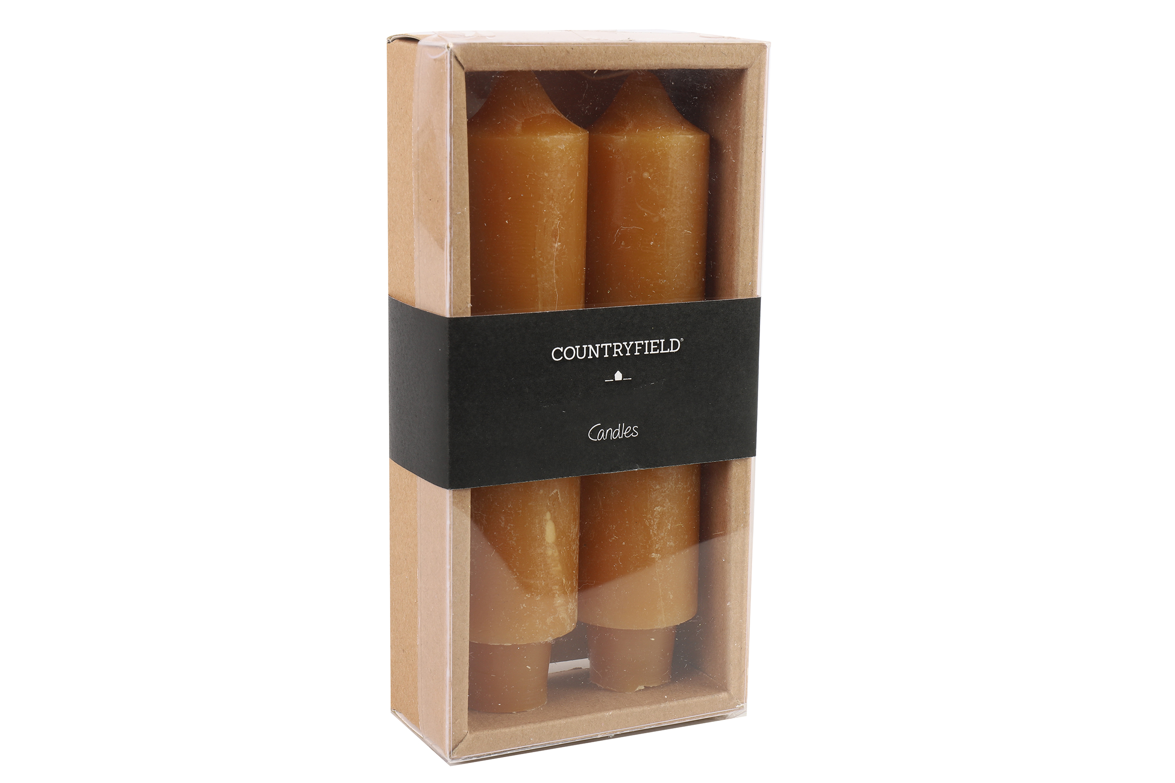 Countryfield Kaars dia. 3,5 cm, hoogte: 15,5 cm Vela 2 stuks amber - 