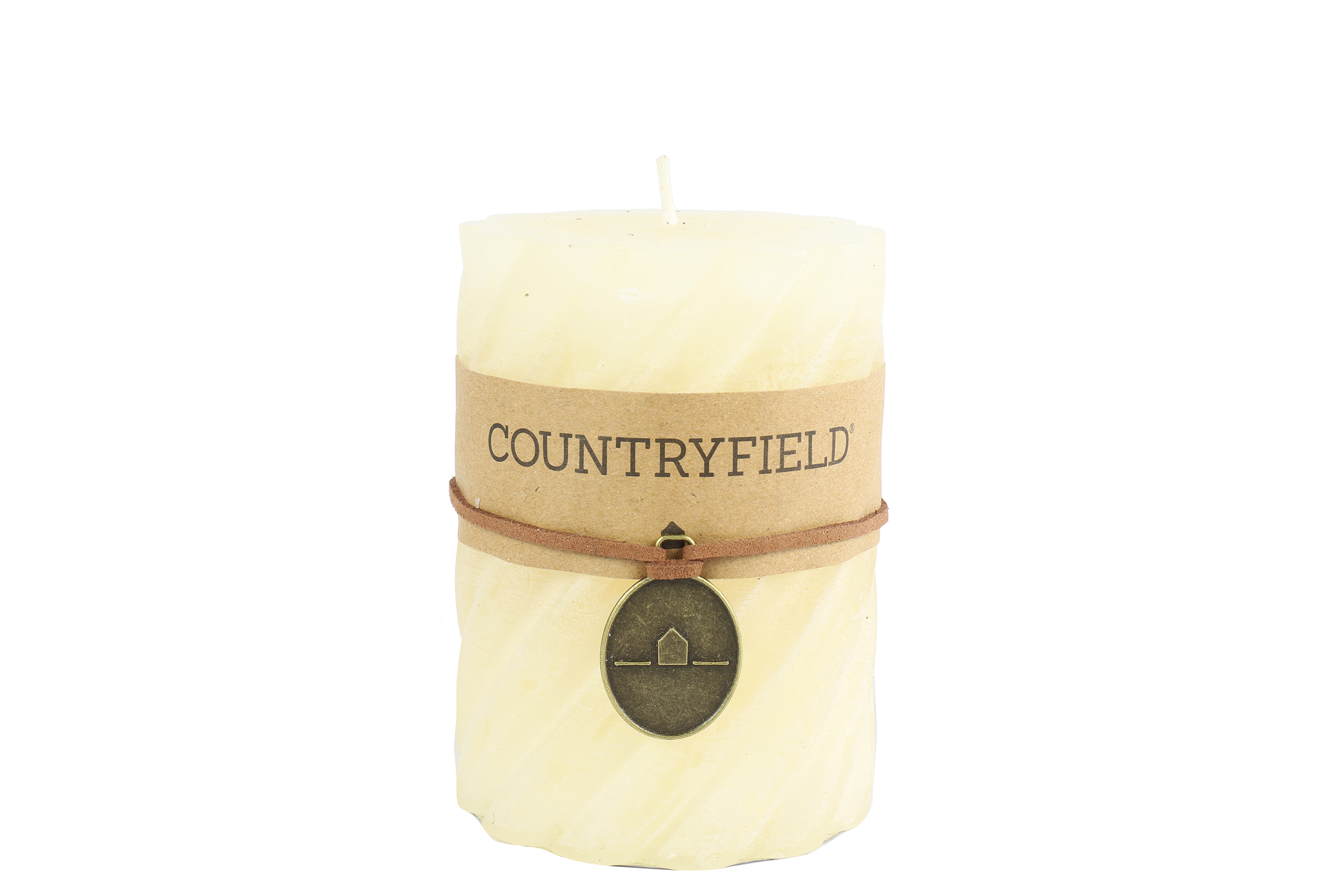 Countryfield Kaars spiraal rond Tonnie M creme - 