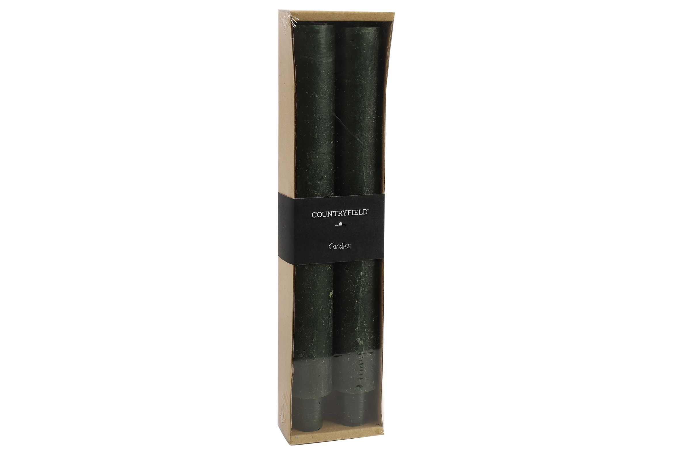 Countryfield Kaars dia. 3 cm, hoogte: 25 cm Vela 2 stuks donkergroen - 