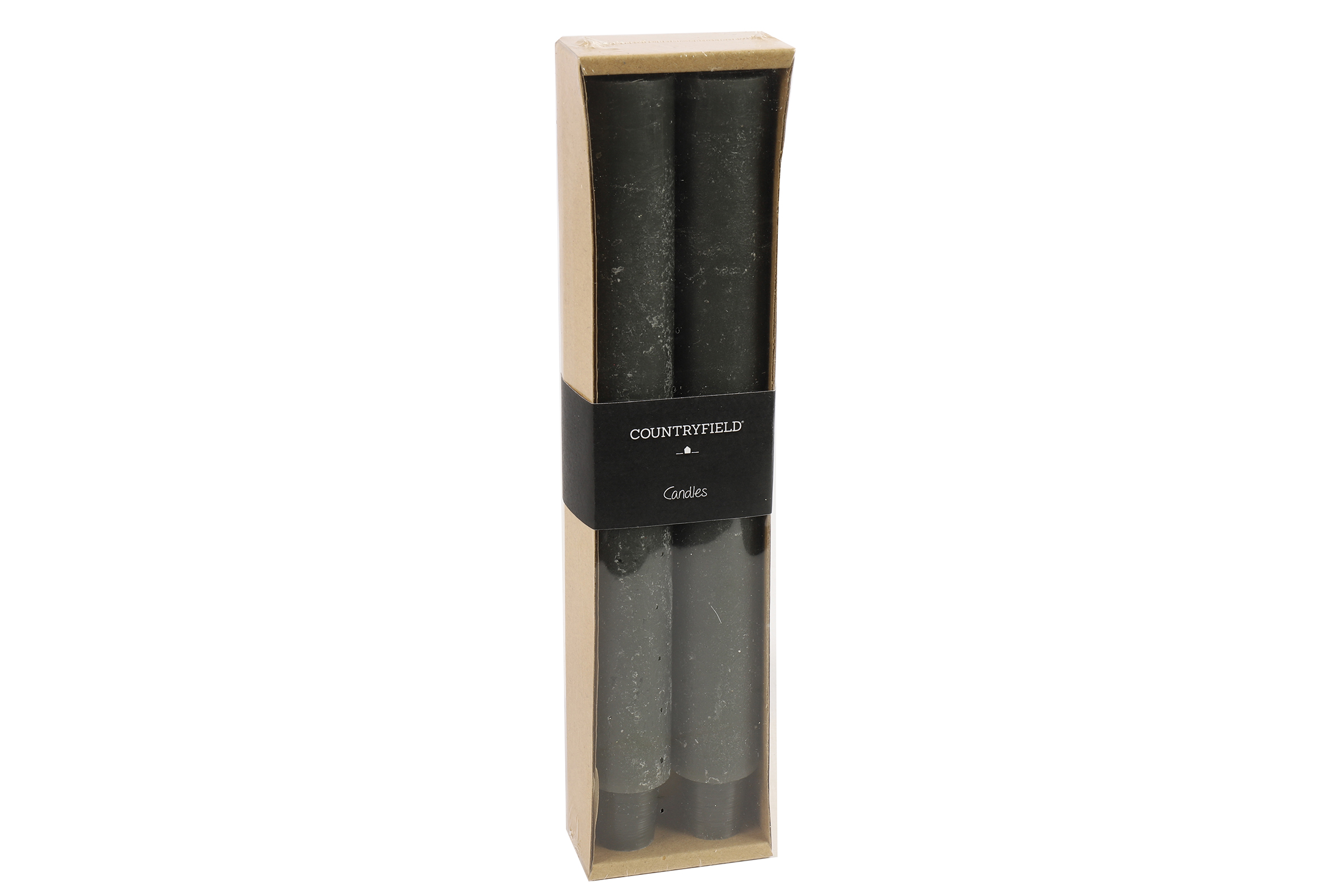 Countryfield Kaars dia. 3 cm, hoogte: 25 cm Vela 2 stuks grijs - 