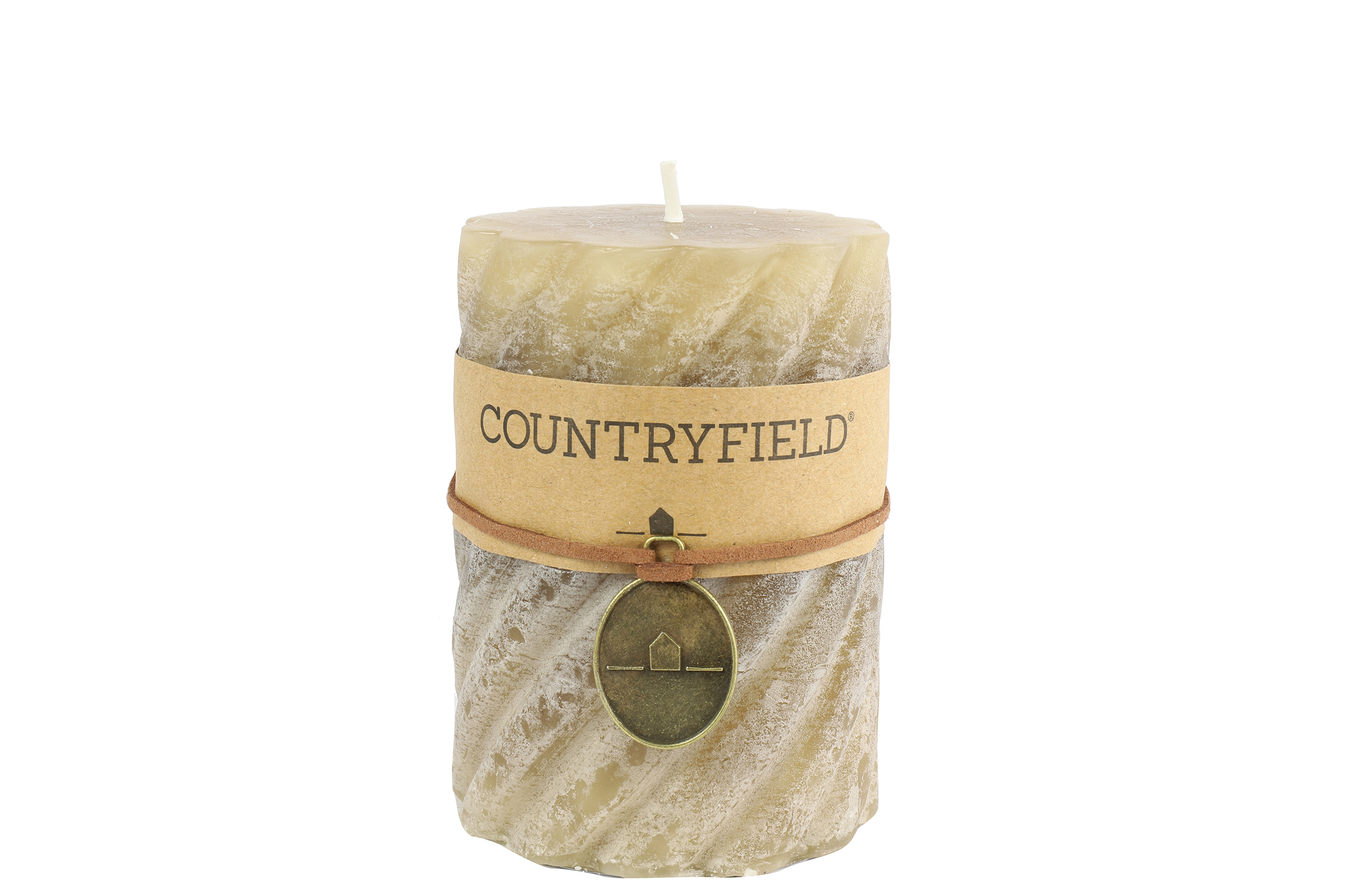 Countryfield Kaars spiraal rond Tonnie M beige - 