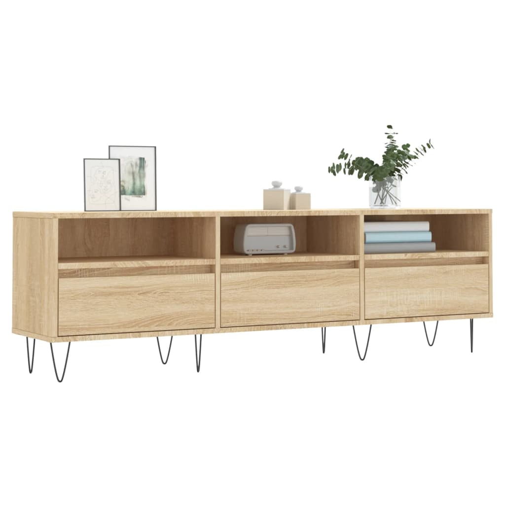 vidaXL Tv-meubel 150x30x44,5 cm bewerkt hout sonoma eikenkleurig