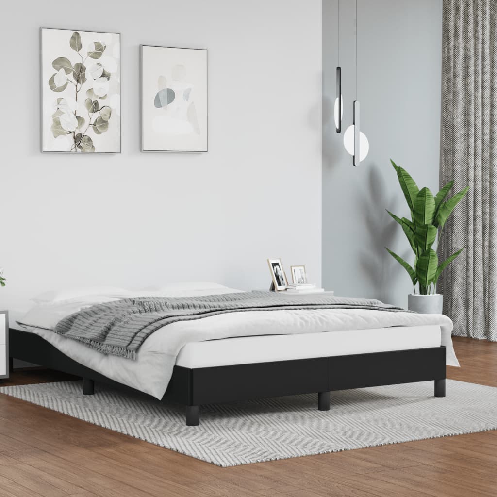 VidaXL Bedframe kunstleer zwart 140x200 cm