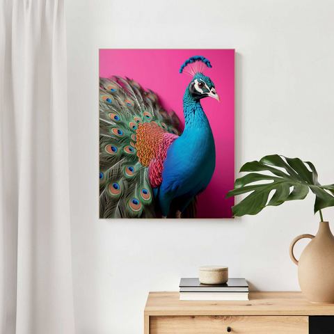 Reinders! Artprint Pink peacock