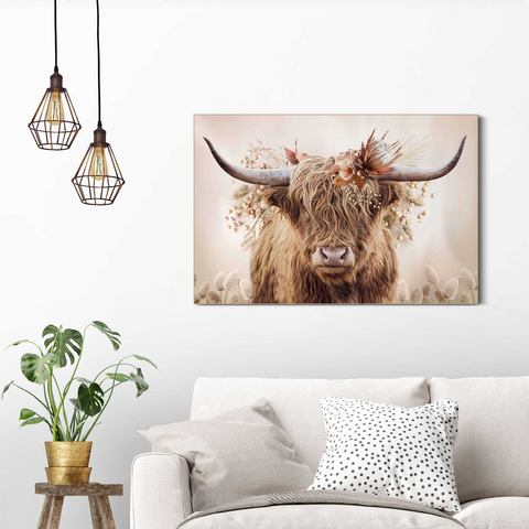 Reinders! Artprint Highlander in Blumen