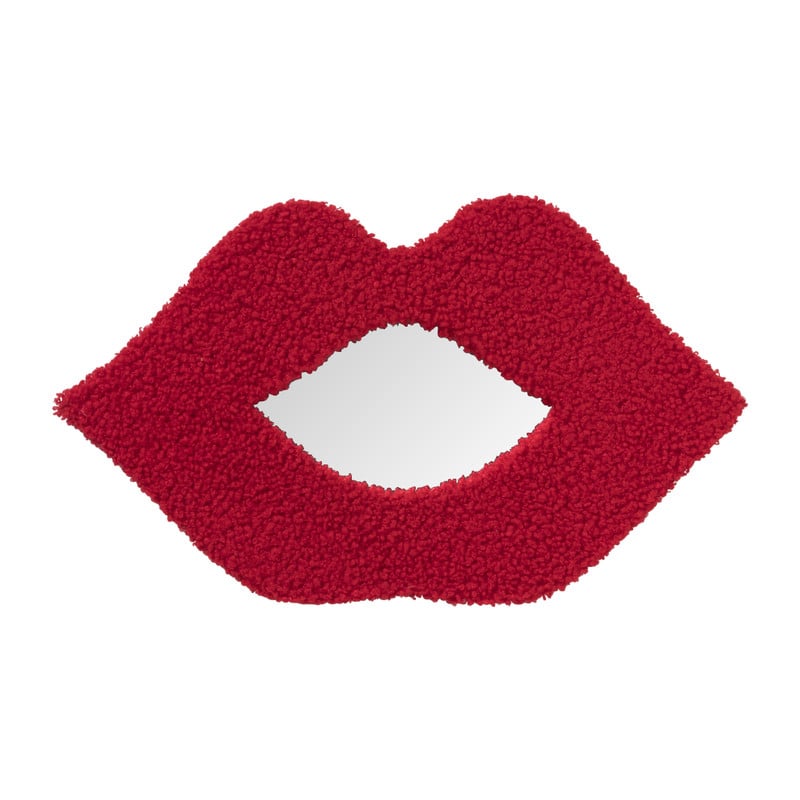 Xenos Spiegel lips - rood - 35x20 cm