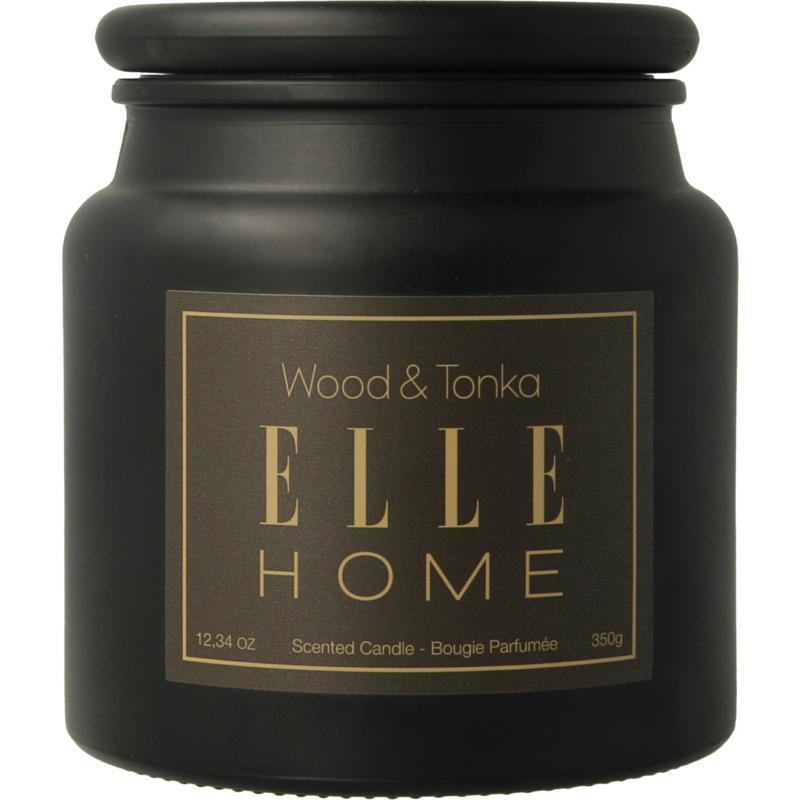 Elle home Wood & tonka geurkaars 350 Gram