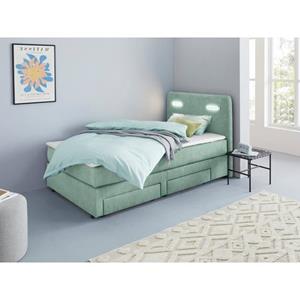 INOSIGN Boxspring Luan Laden, ledverlichting en topmatras, in breedte 120 cm en 180 cm