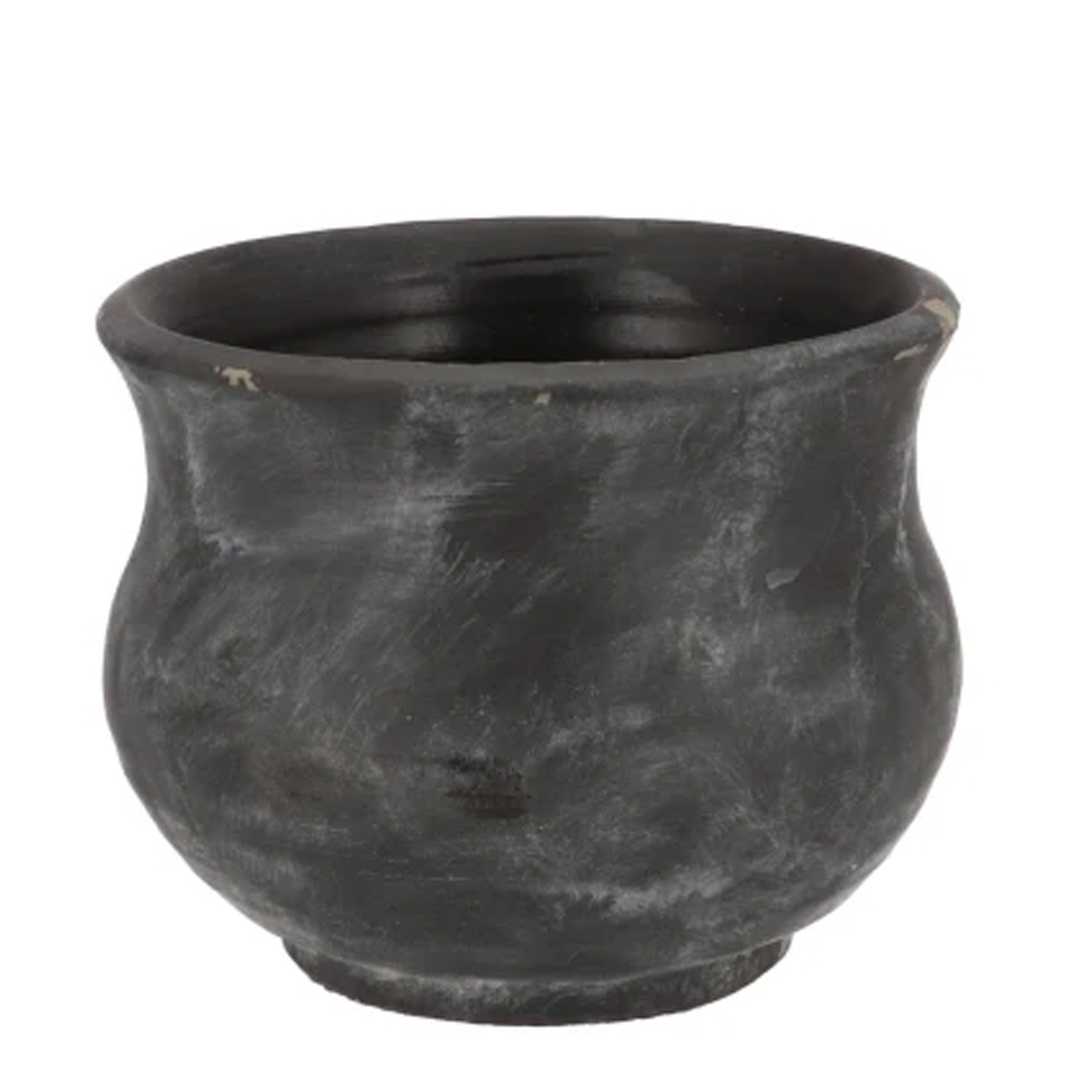 DK Design plantenpot - antraciet - voor kamerplant - 19 x 15 cm -