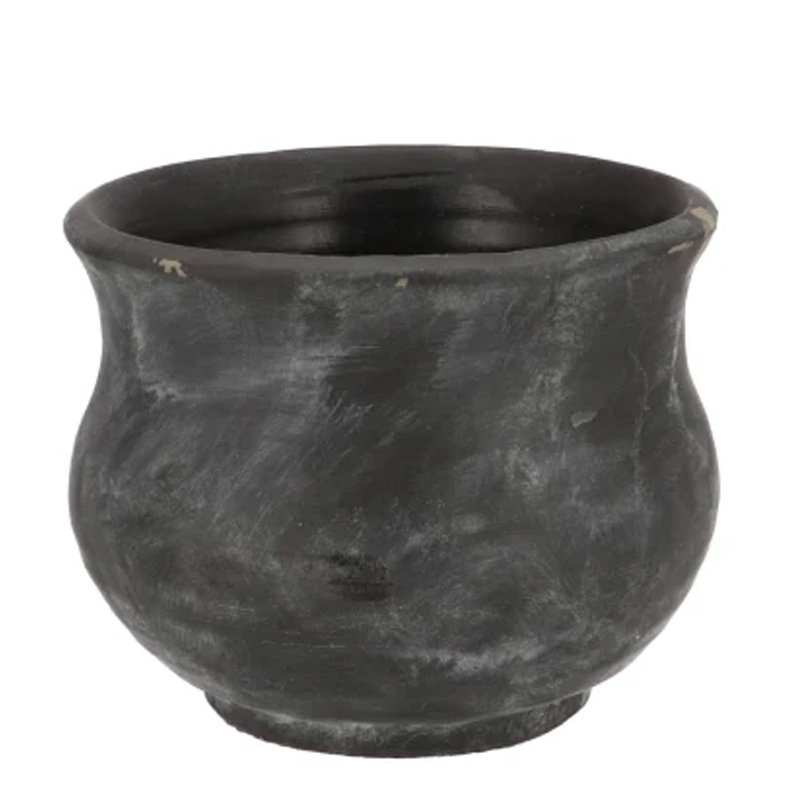 DK Design plantenpot - antraciet - voor kamerplant - 22 x 19 cm -