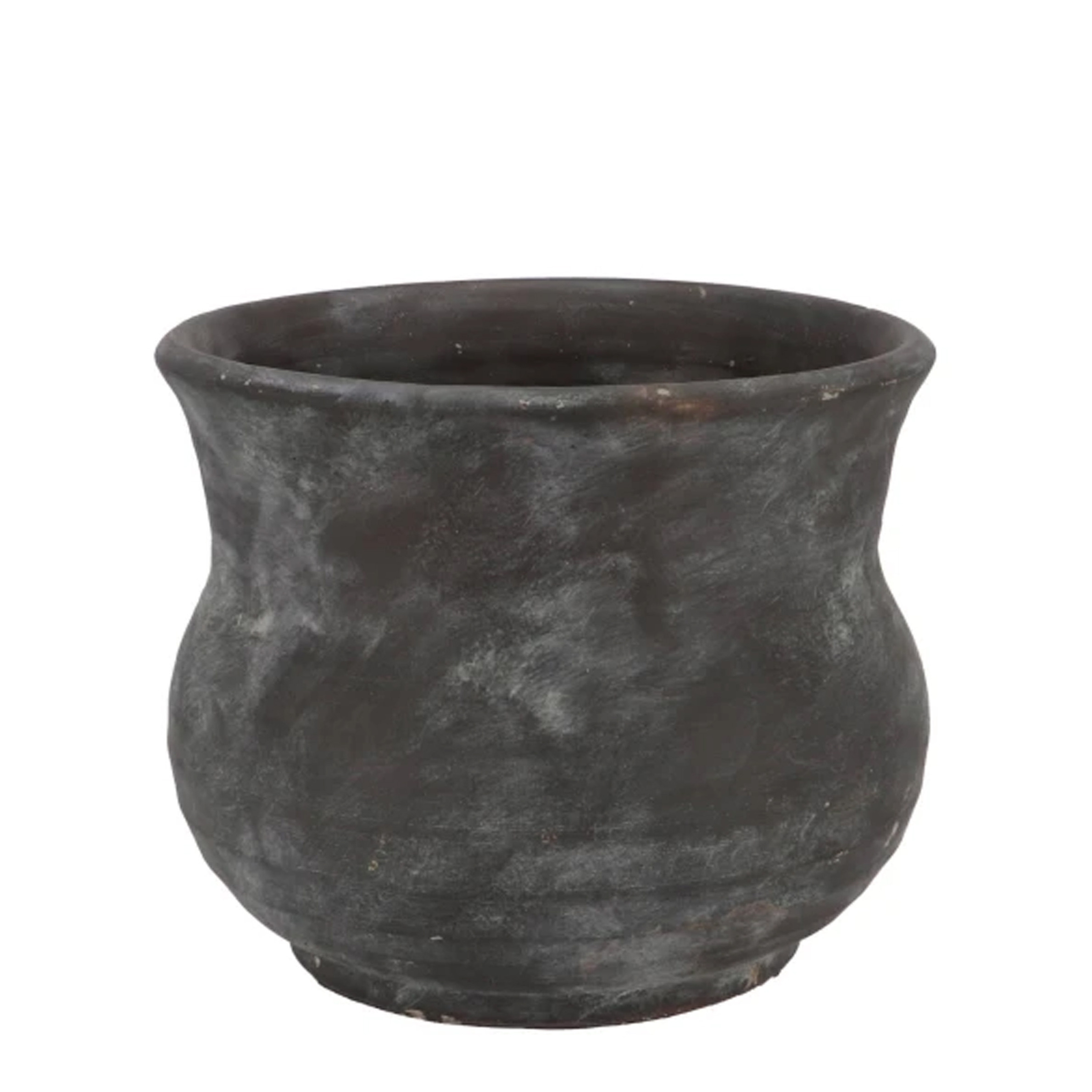 DK Design plantenpot - antraciet - voor kamerplant - 22 x 19 cm -