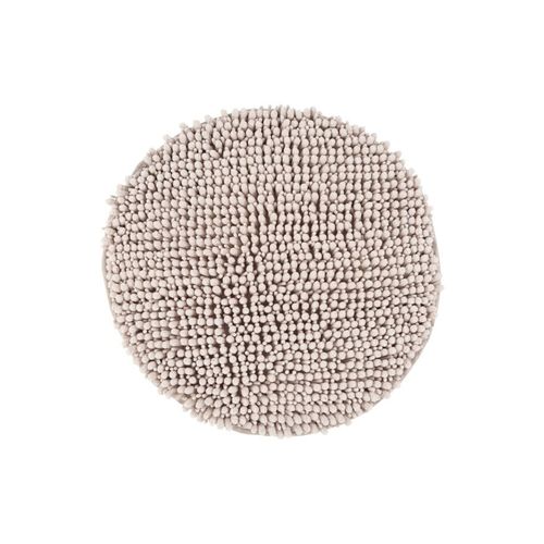 Muratap Badmat - Fluffy Badmat - Taupe - 55 Cm - Rond - Hoogpolig - Badkamer Tapijt